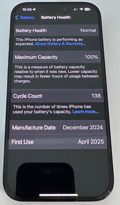 16pro 256, garantie,procent 100%