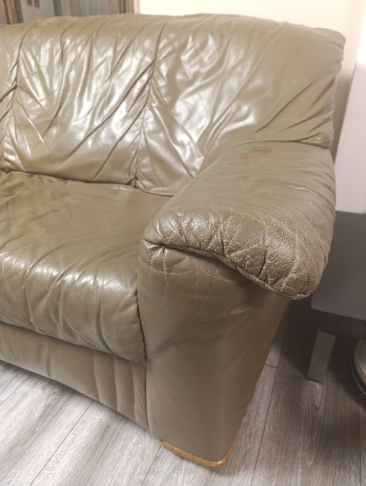 Холна гарнитура естествена кожа