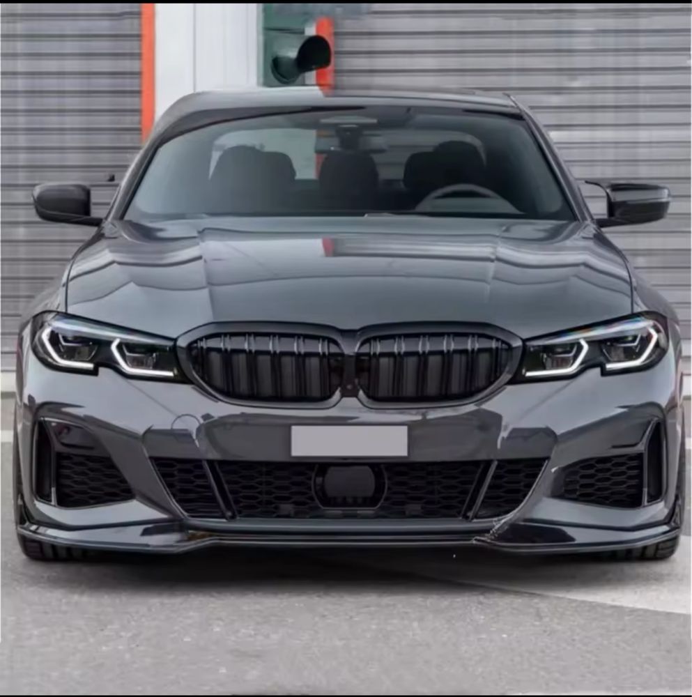 Prelungire Lip Bara Fata M BMW Seria 3 G20 G21 G28 2018+ Negru Lucios