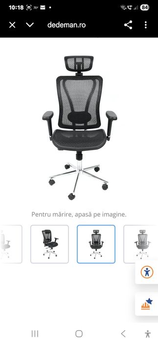 Scaun ergonomi birou - negru pânză