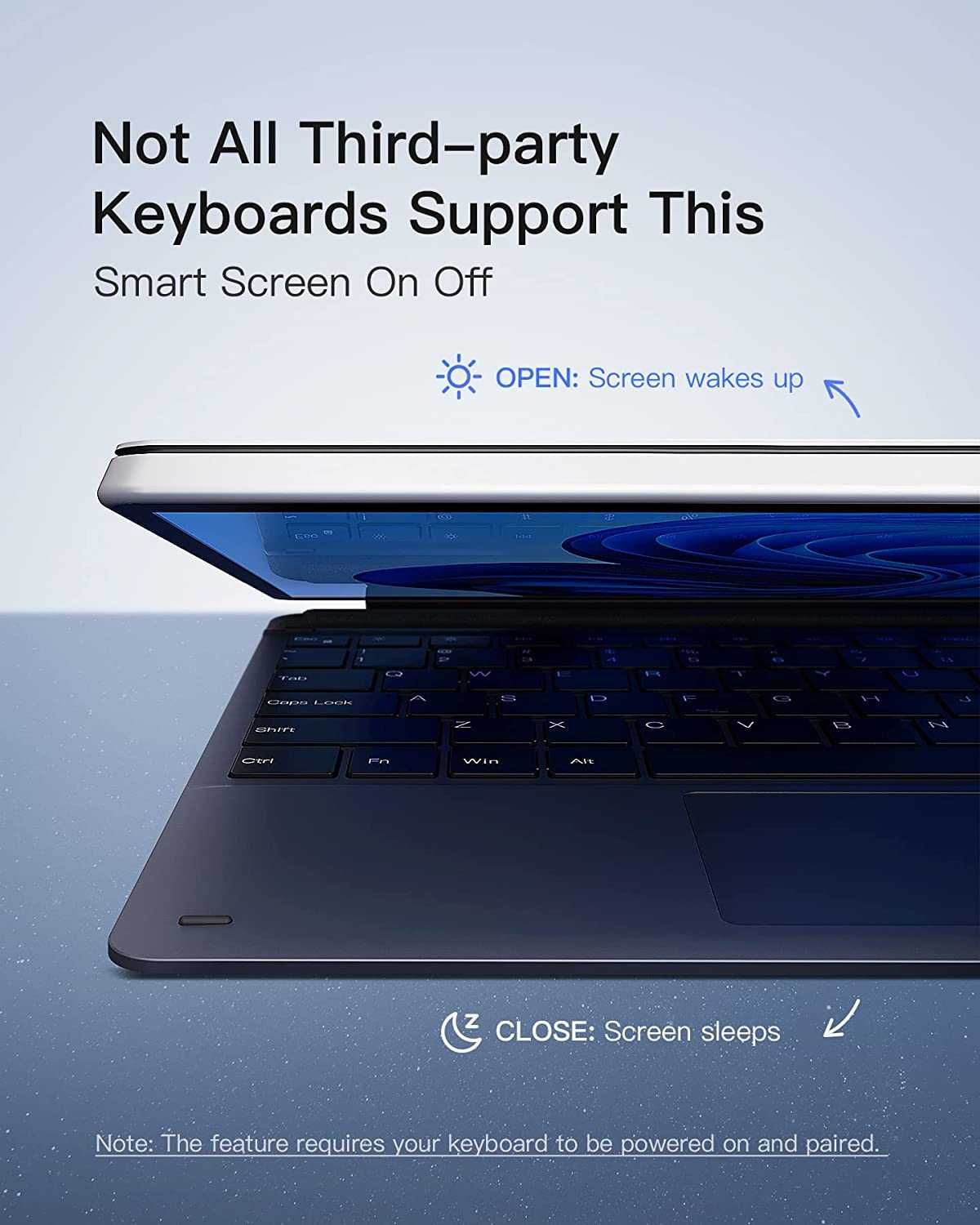 Bluetooth клавиатура Inateck для Surface Pro 9, 8, X c подсветкой