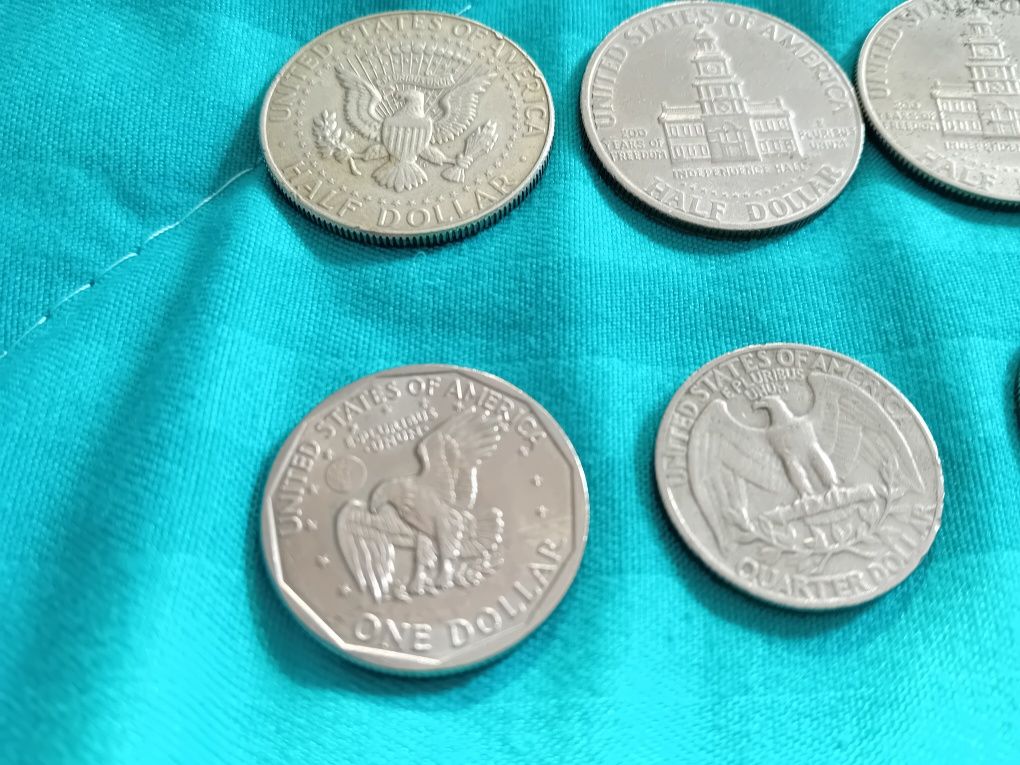 [[ lot monede vechi usa 9 monede diferite ani