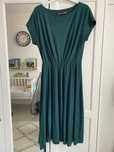 Rochie elegantă elastică verde cu sclipici