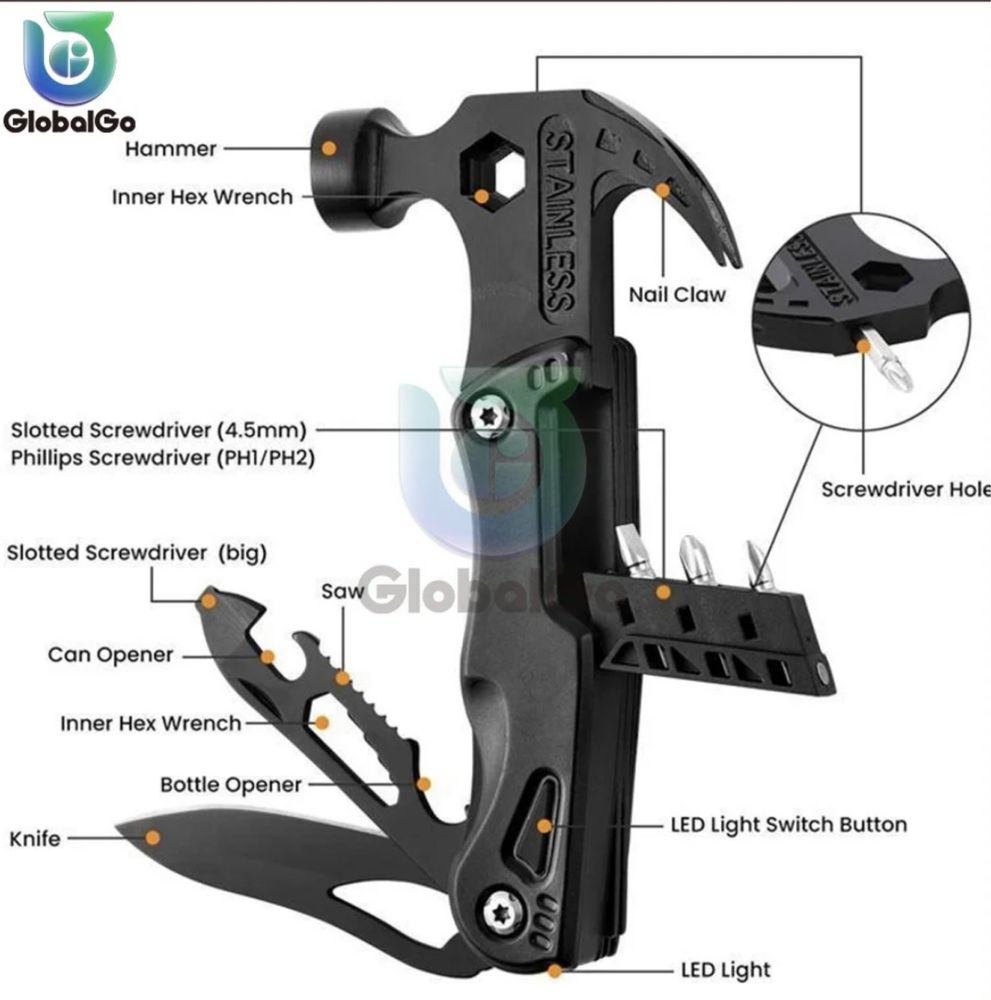мултитул многофункционален 16в1 важен за къмпинг лов риболов