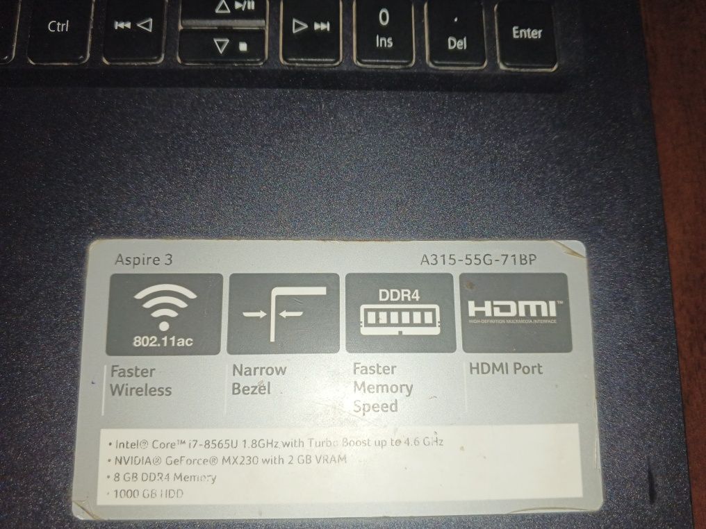 Acer aspire 3 A315-55G-71BP