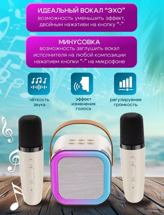 Колонка и микрофоны