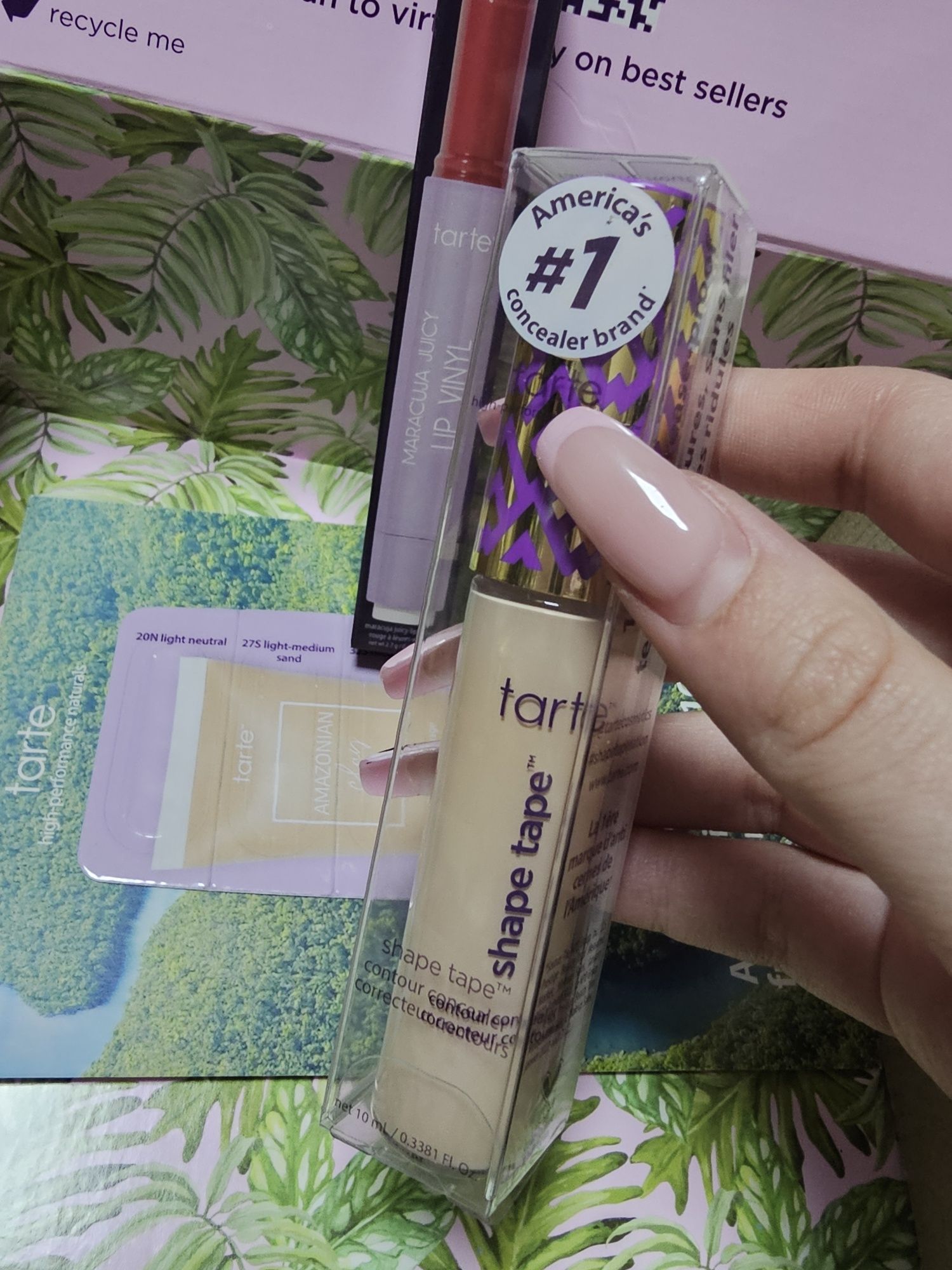 Tarte shape tape и maracuja juicy lip gloss