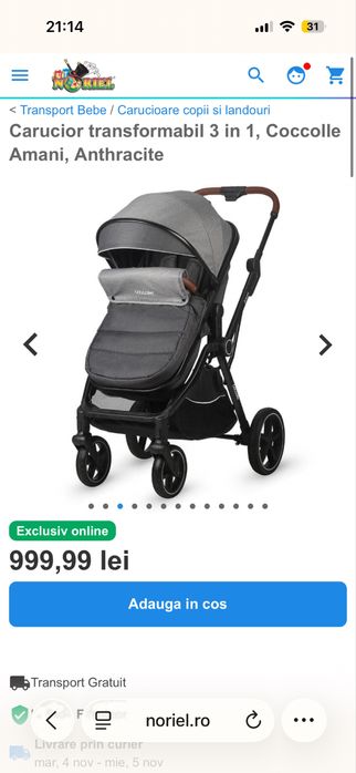 Carucior Cocolle Amani 3 in 1