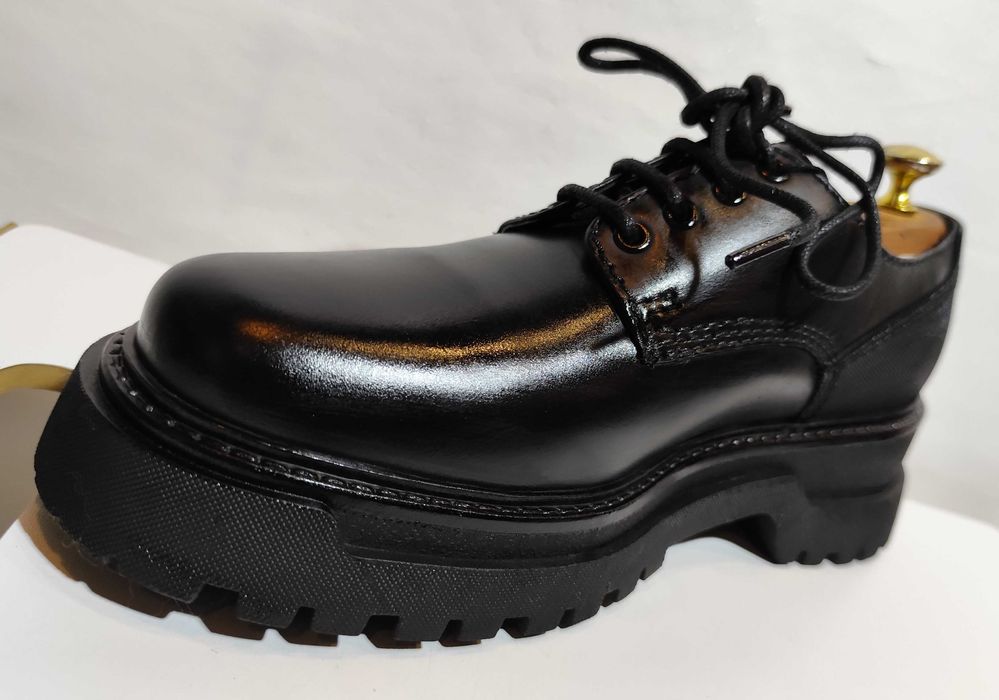 Pantofi derby 42 42.5 lace up ZARA NOI piele naturala moale