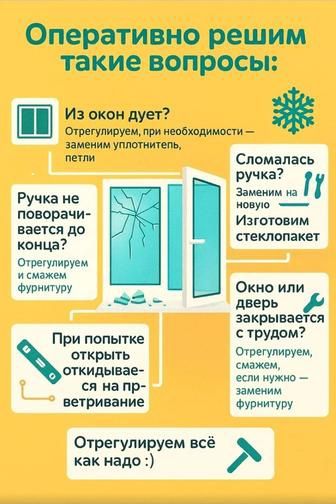 Изготовление и ремонт окон,замена уплотнения, откосы