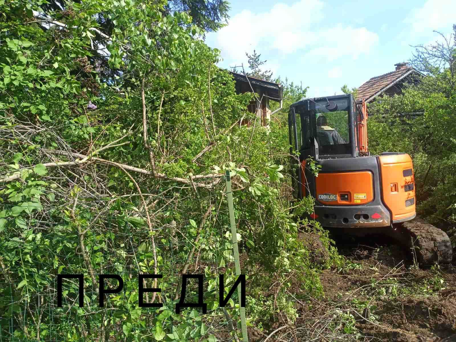 Почистване на запустели терени и дворове , косене на трева, транспорт