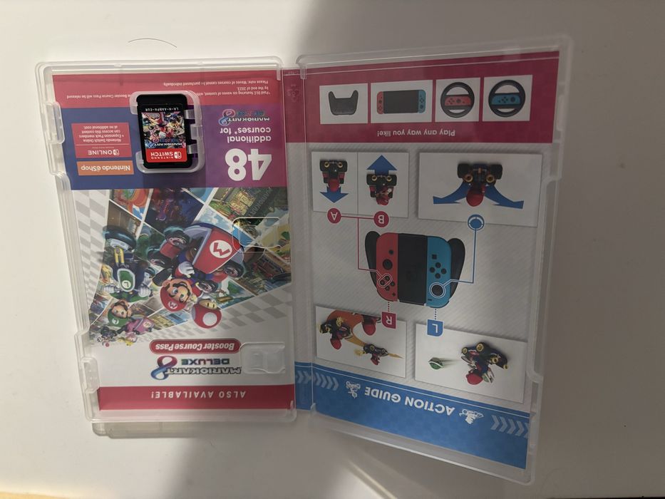 Vand consola Nintendo Switch V2 + extra accesorii +Mario Kart Deluxe 8