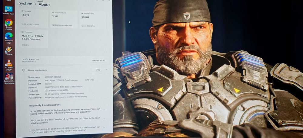 Гейм PC Ryzen 7 5700X/32Gb/512Gb SSD+1.5Tb HDD/RTX 3060 12Gb/Гаранция
