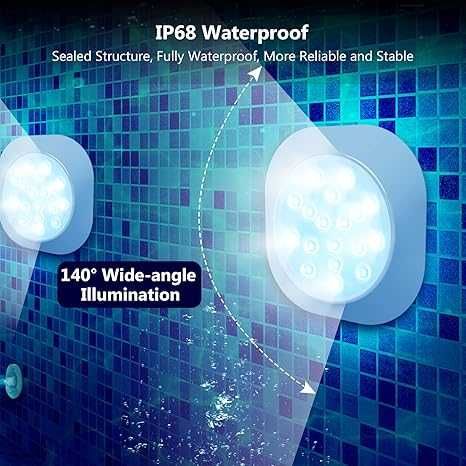Lumini submersibile  piscine cu LED RGBW magnetice reîncărcabile