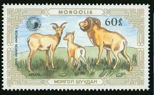 Сет марки Муфлони, Монголия, 1987, ново,