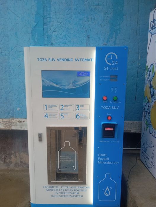 Сув фильтрлаб, сотишга мулжалланган аппарат.