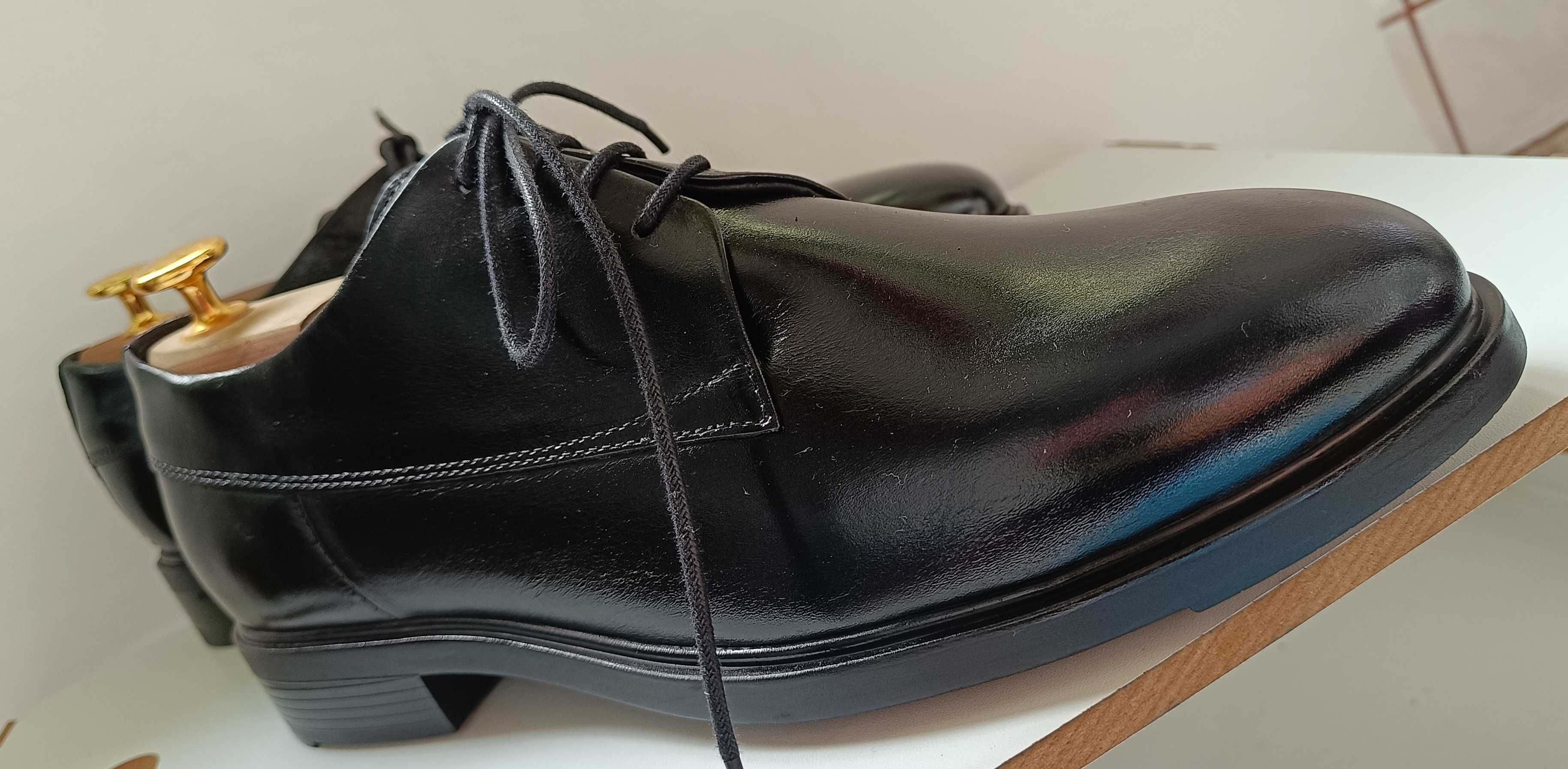 Pantofi derby 42 plain toe premium Shoe The Bear NOI piele naturala