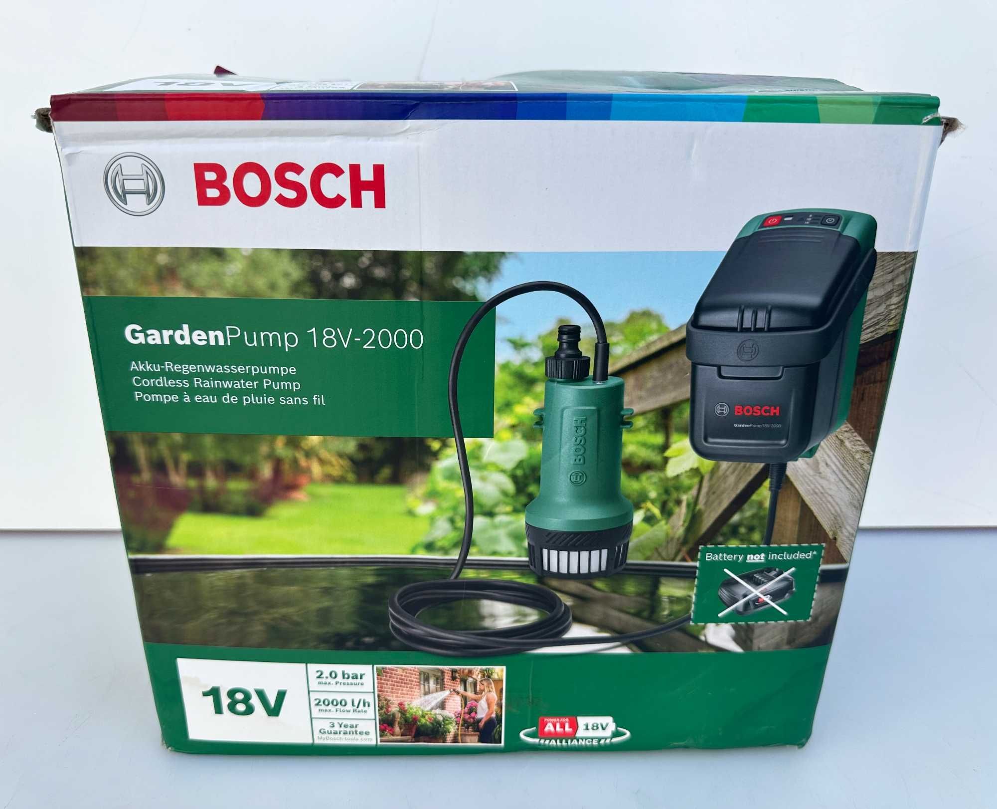 Bosch GardenPump 18V-2000 - Нова акумулаторна градинска помпа
