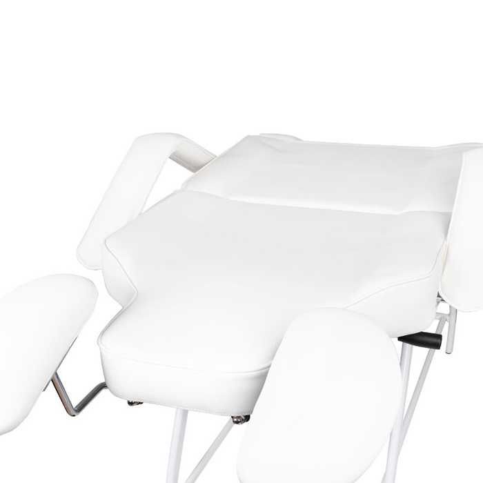 Козметичен стол за миглопластика, микроблейдинг и грим Ivette, Бял