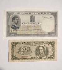 Bancnote 500 lei 1936 Carol ll; 20 lei 1950 RPR
