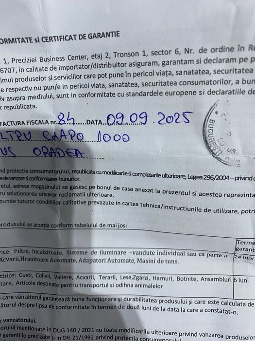 Filtru intern acvariu