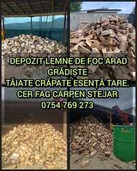 Depozit lemne de foc Arad grădiște Doar esență tare CER FAG CARPEN