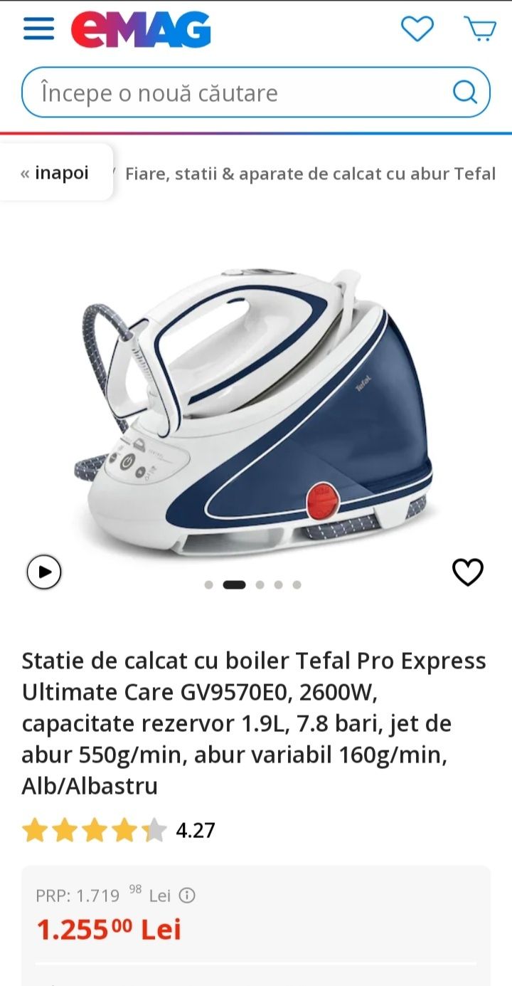 Statie de calcat tefal pro express ultimate