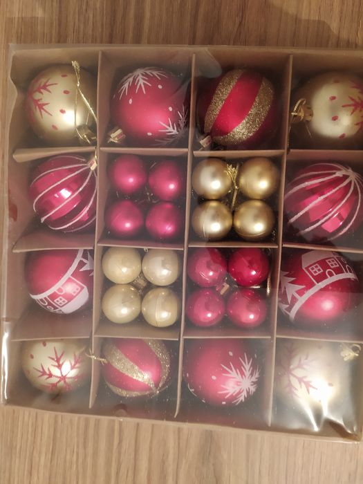 Елочные игрушки 40 игрушек в одной коробке