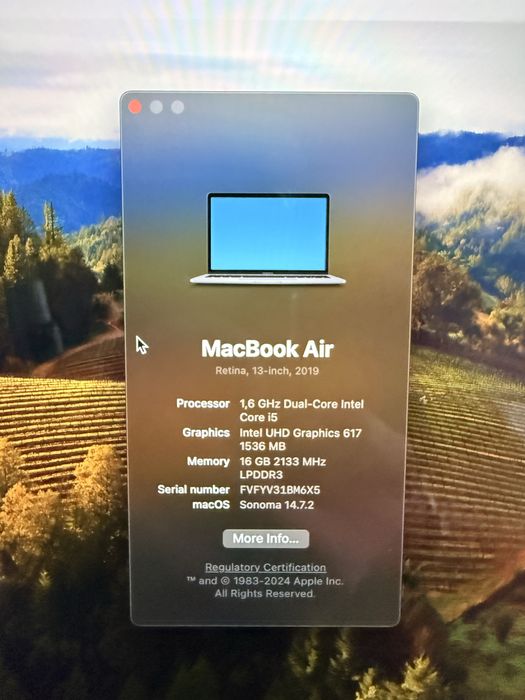 Macbook Air 13.3 16 gg Ram 512 gb SSD