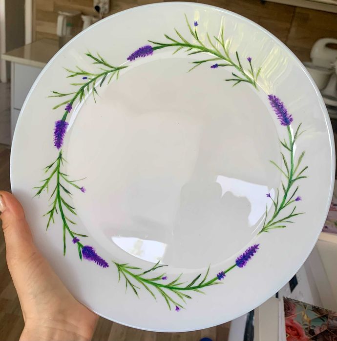 Ръчно рисувани луксозни чинии от френски порцелан