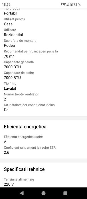 Aer condiționat portabil