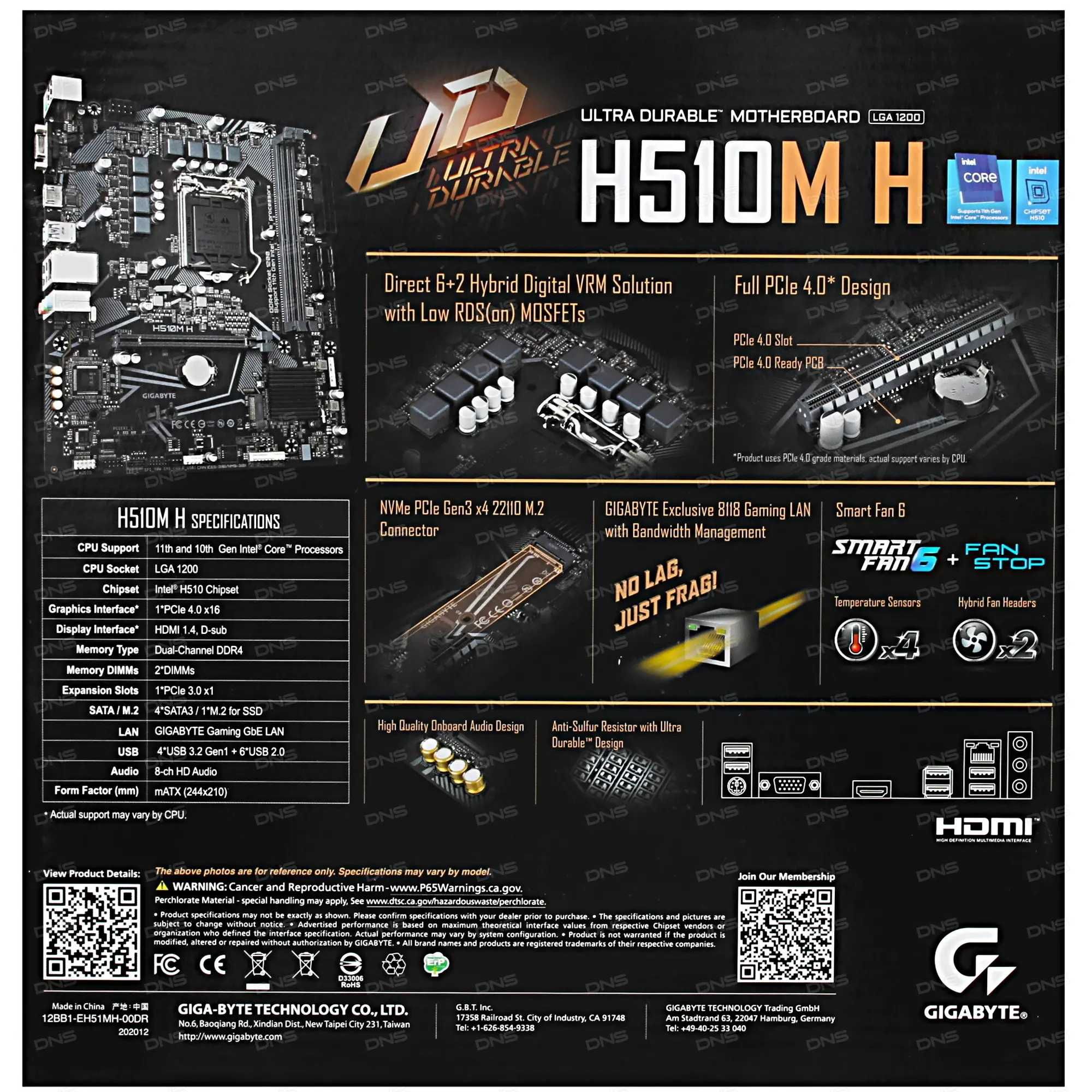 Новая Asus PRIME B560M-K LGA1200 2DDR4 PCI-E 1x16 2x1 (HDMI+VGA) mATX