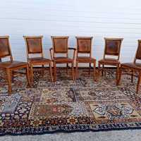 Старинни трапезни столове с естествена кожа. Внос Холандия
Цена за еди