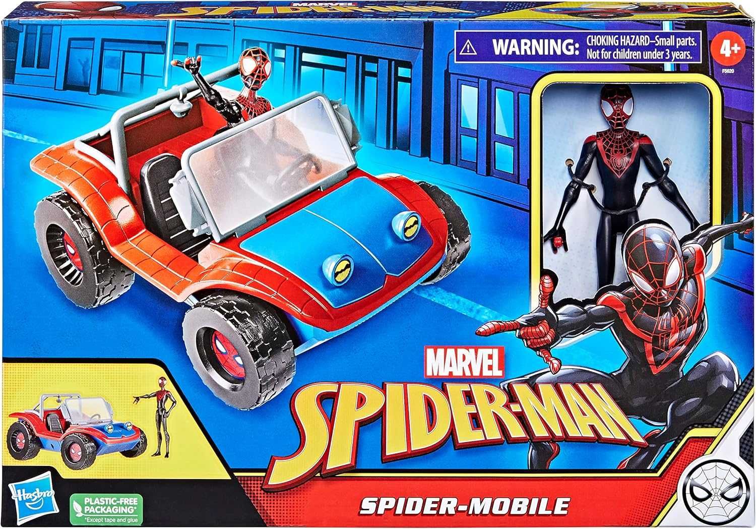 Спайдърмен SpiderMan фигурка и кола Marvel