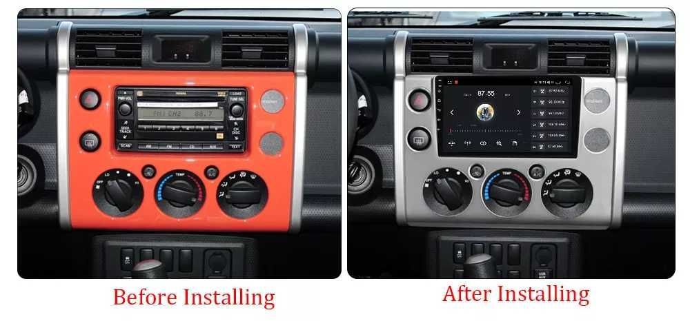 NAVIGATIE Android 14 Toyota FJ Cruiser J15 1/8 Gb Waze CarPlay +CAMERA