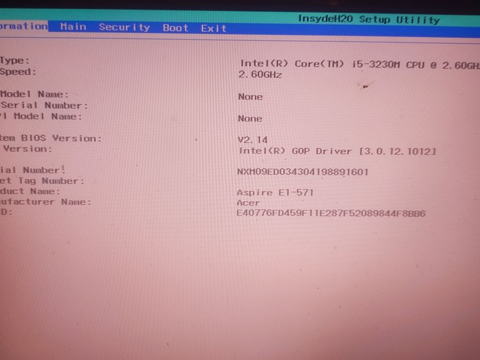 Placa de baza Acer Aspire E1-571 E1-531 Travelmate P253-M - i-uri gen3