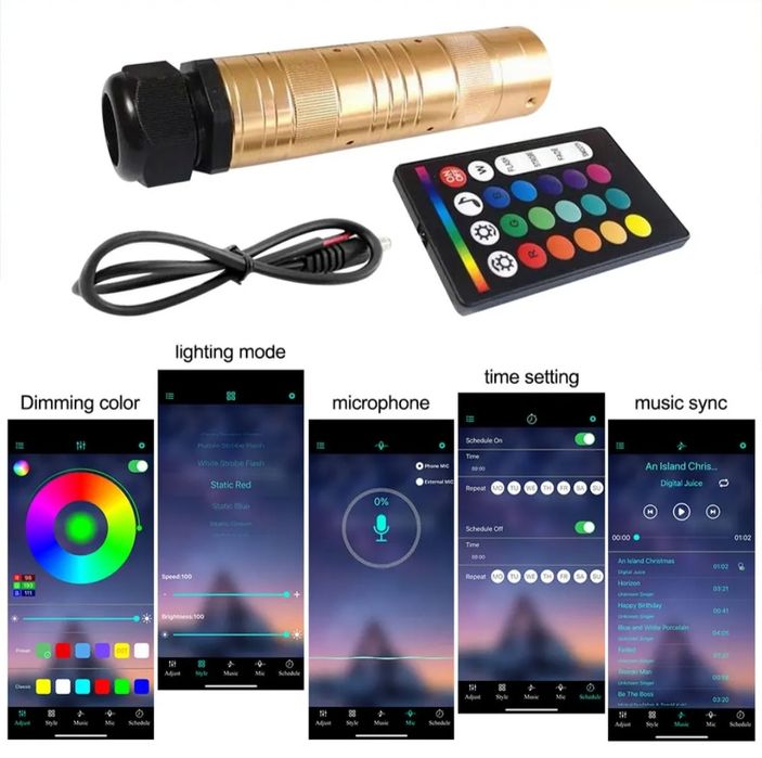 Fibra optica plafon instelat 10w