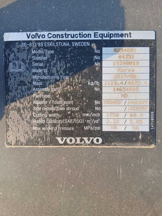 вольва ЕС380.ЕС360-350 хундай ва дусан эксковаторга евроо ковш бор