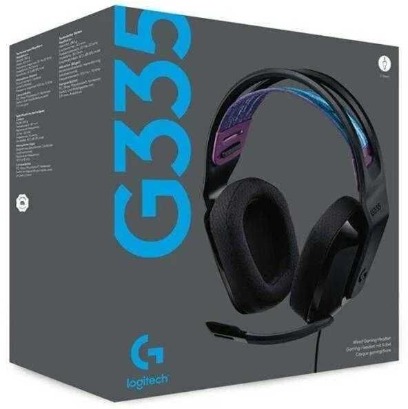 Проводные наушники Logitech G335 черный/белый