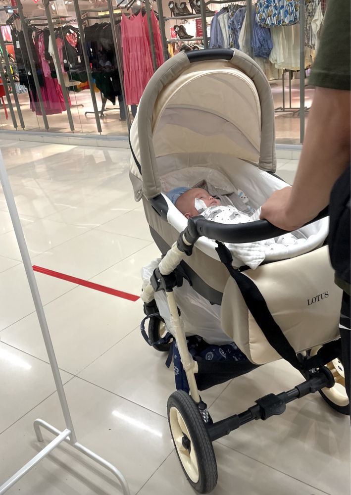 Детская коляска люлька + прогулочная(автокресло) + сумка для мамы