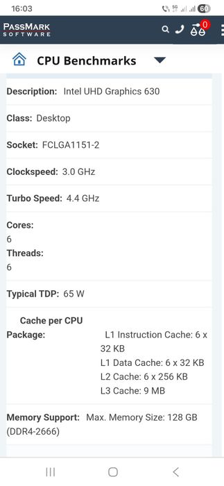 Intel® Core™ i5-9500 Processor (9M Cache, up to 4.40 GHz)