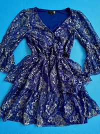 Rochie albastra cu sclipici