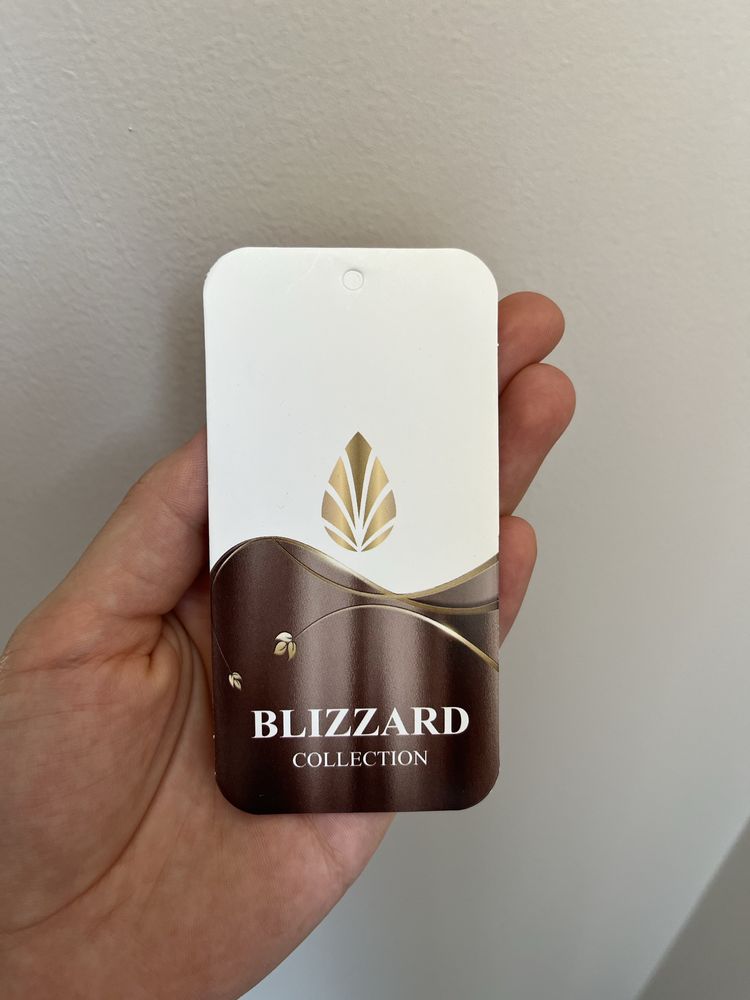 Бирки для текстильных продукций с надписью «BLIZZARD COLLECTION»