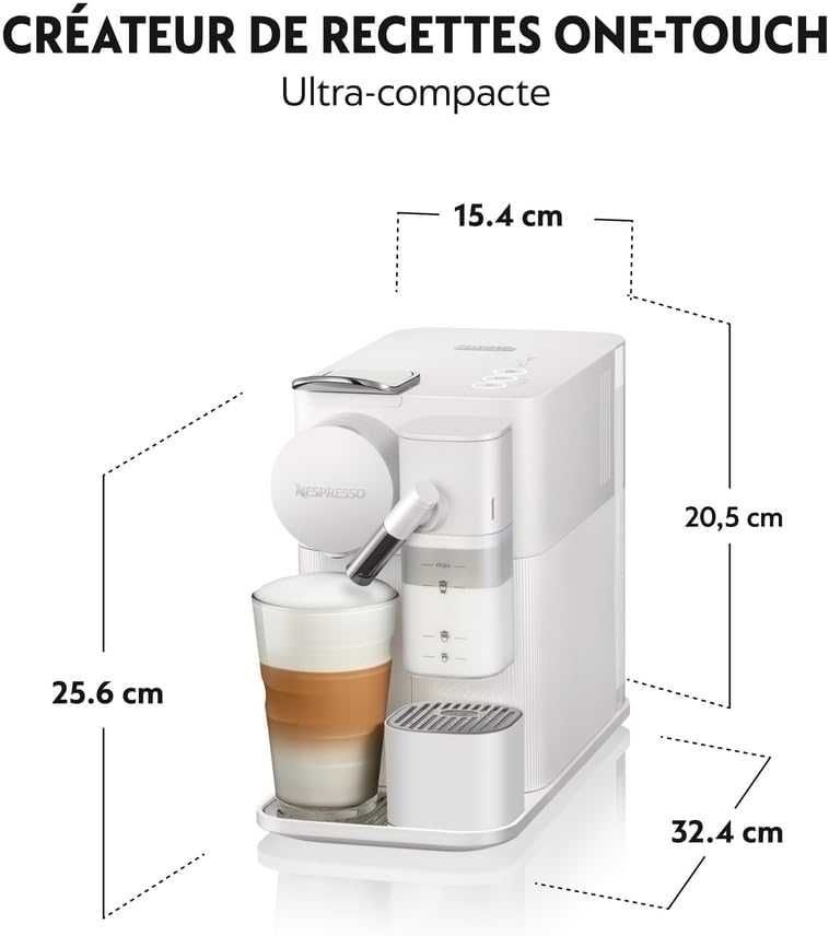 De'Longhi Nespresso Lattissima One EN510 Кафемашина с Капсули, Бяла