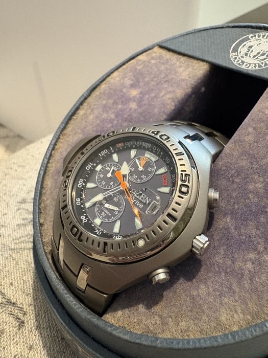 Ceas Citizen Eco-Drive Aqualand Titanium Chronograph - RAR - cutie