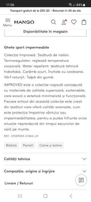 Ghete barbati 41 Mango