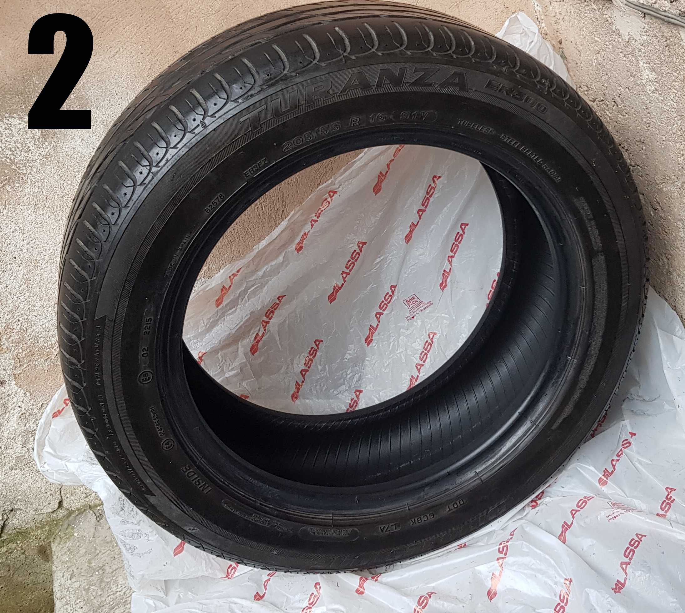 1 бр. (+1 подарък). 205/55/16 Bridgestone - летни