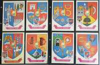 40 carti postale cu timbre "Judete Romania din '78"