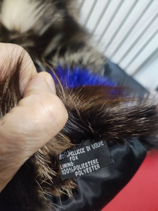 Guler din blana naturala de vulpe