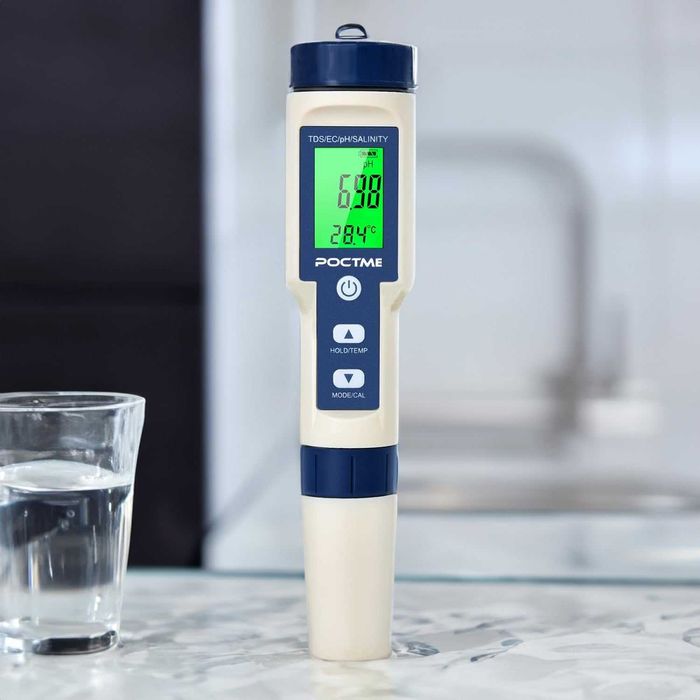 Poctme  5 в 1 тестер за вода -  pH/TDS/EC/Соленост/Температура